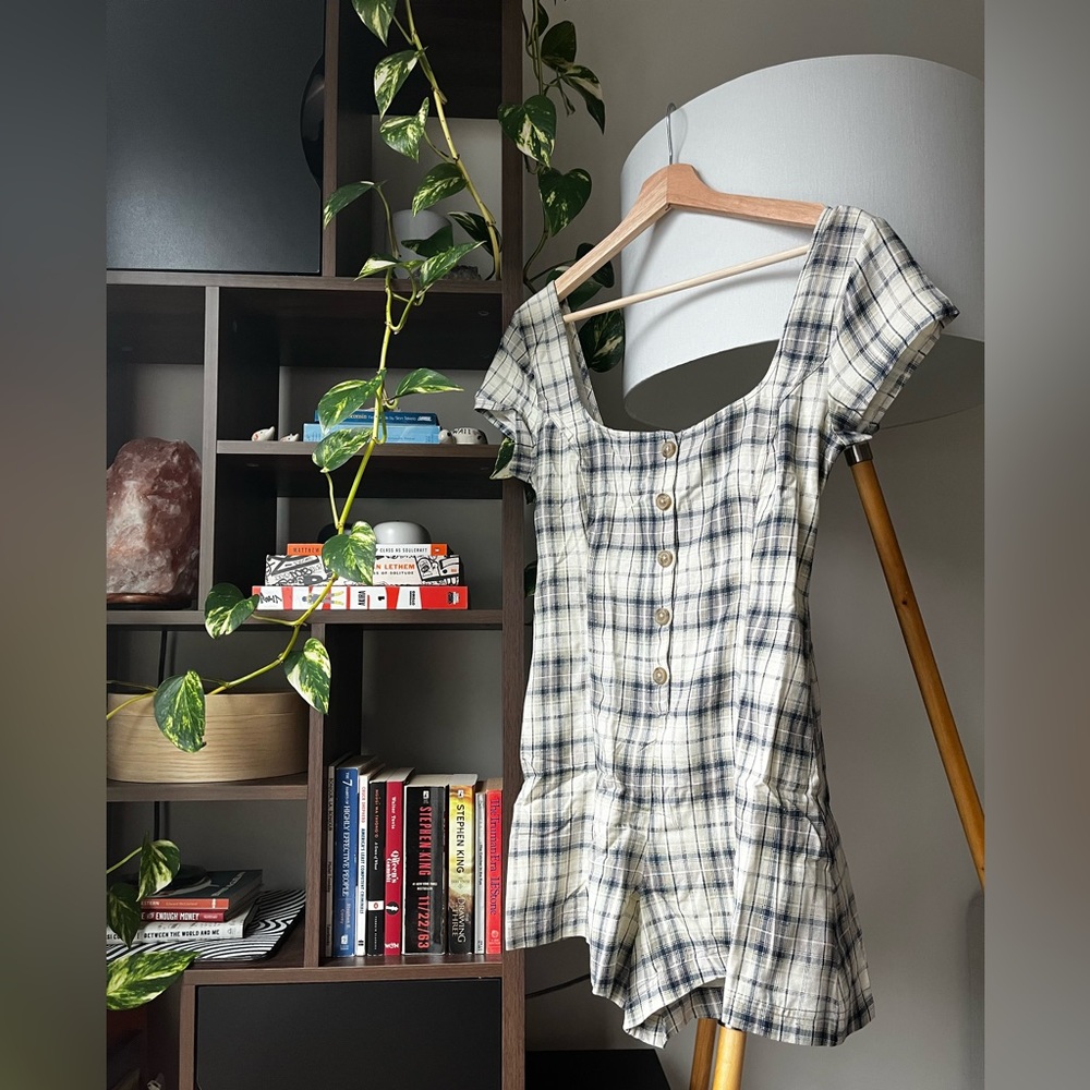 Urban Outfitters Plaid Romper NWT